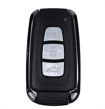 iKey OEM key fob with chrome bezel and 3 buttons